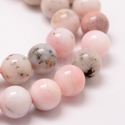 Round Natural Pink Opal Beads Strands G-K071-12mm-1