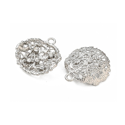 Alloy Rhinestone Pendants Round Charms RB-CBA7D90-04P-A-1