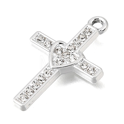 UV Plating Alloy Crystal Rhinestone Pendants RB-CBAD37D-10P-1
