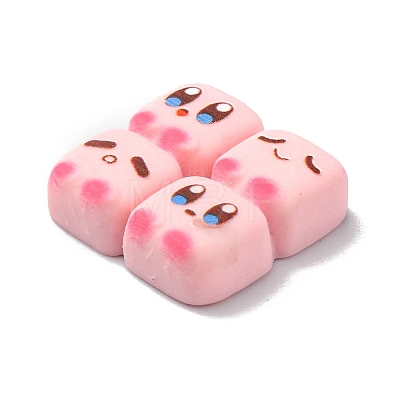 Oapque Resin Cute Face Decoden Cabochons RESI-R436-06C-1