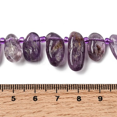 Natural Purple Phantom Quartz Purple Lodolite Quartz Beads Strands G-L649-D02-01-1