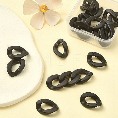 20Pcs Opaque Spray Painted Acrylic Linking Rings OACR-YW0001-54-1