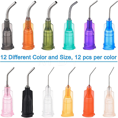 120Pcs 12 Colors Plastic Fluid Precision Blunt Needle Dispense Tips TOOL-BC0001-22-1