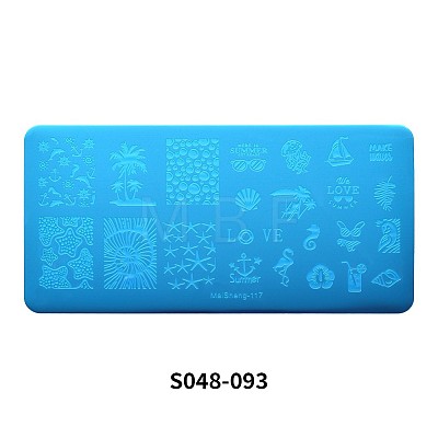 Non-Tarnish Stainless Steel Nail Art Stamping Plates X-MRMJ-S048-093-1