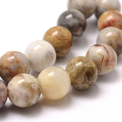 Natural Crazy Lace Agate Round Bead Strands G-E334-6mm-20-1