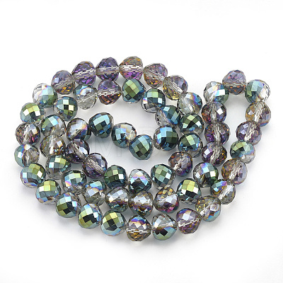 Electroplate Glass Beads Strands EGLA-T010-01E-1