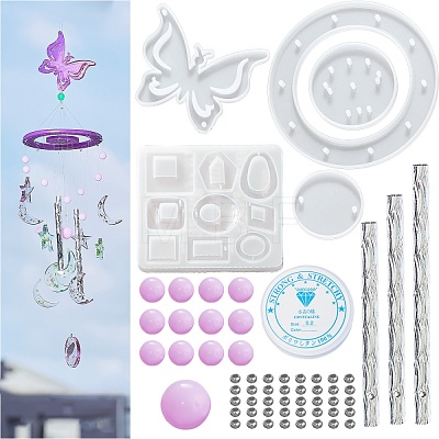 DIY Butterfly Wind Chime Making Kits DIY-P028-18-1