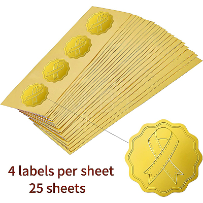 Self Adhesive Gold Foil Embossed Stickers DIY-WH0211-172-1