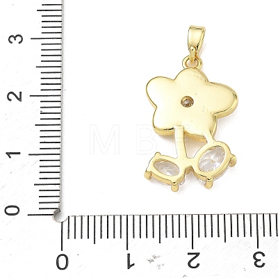 Brass Rhinestone Pendants RB-CBACCCF-03G-1