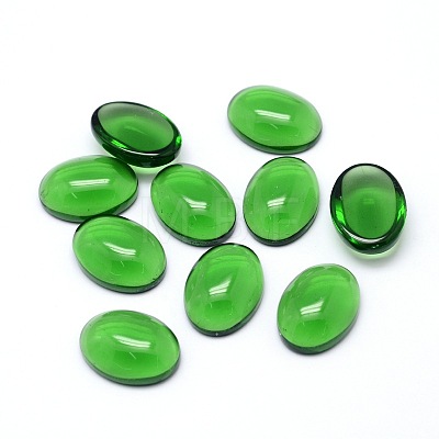 K9 Glass Cabochons Oval Flat Back Cabochons GGLA-L002D-04-1
