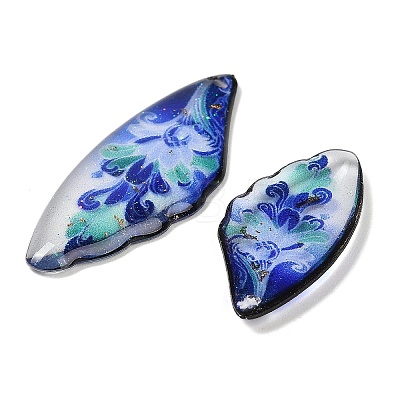 4Pcs 4 Styles Transparent Epoxy Resin Pendants RESI-B032-02A-1