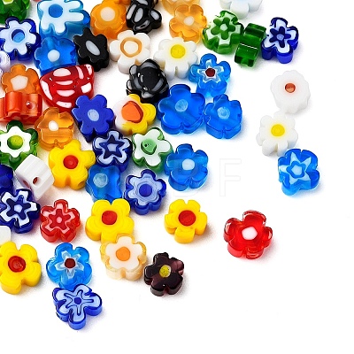 Handmade Millefiori Glass Beads LK-YW0001-05-1