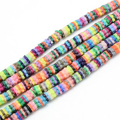 Polymer Clay Bead Strands X-CLAY-T001-A06-1