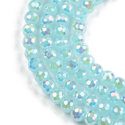 Electroplate Glass Beads Strands EGLA-B013-01A-AB03-1