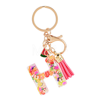 Fruit Series Letter Resin Keychains KEYC-TAC0033-02H-1