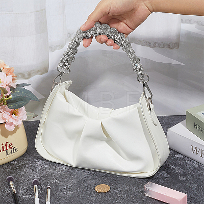 1Pc Rhinestone Braided Cord Bag Handles DIY-PH0036-47A-1