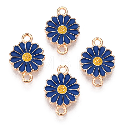 Zinc Alloy Enamel Sunflower Connector Charms ENAM-E011-01KCG-08-1