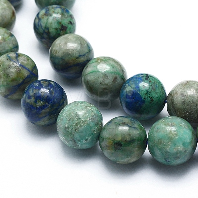 Assembled Synthetic Chrysocolla and Lapis Lazuli Beads Strands G-G823-07-12mm-1