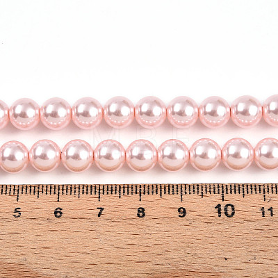 Baking Paint Pearlized Glass Pearl Bead Strands HY-N002-8mm-A10-1