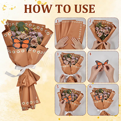25Sheets Flower Wrapping Paper DIY-GA0009-87-1
