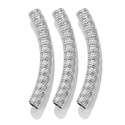 304 Stainless Steel Curved Tube Beads STAS-M071-03J-P-1