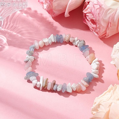 2Pcs Natural Gemstone Stretch Bracelet Sets for Women BJEW-JB10992-1