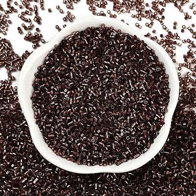 Baking Paint Silver Lined Glass Seed Beads SEED-H003-09I-1