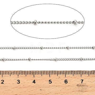 304 Stainless Steel Rondelle Beaded Satellite Chains CHS-G040-03P-1