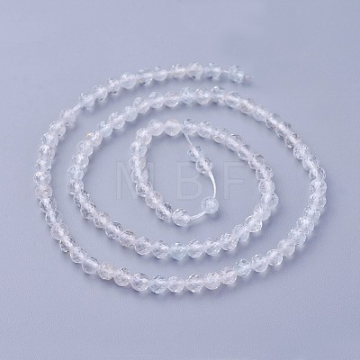 Natural White Topaz Beads Strands X-G-F619-28-4mm-1