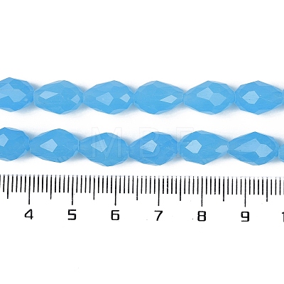 Electroplate Imitation Jade Glass Beads Strands EGLA-N013-J10mm-D05-1