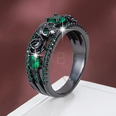 Alloy & Rhinestone Finger Rings FS-WG4F886-10-1