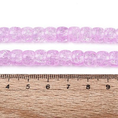 Crackle Transparent Glass Beads Strands GLAA-N069-03A-08-1