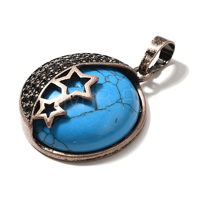 Synthetic Turquoise Pendants G-P560-01R-02-1