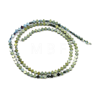 Electroplated Synthetic Non-magnetic Hematite Beads Strands G-J211-AM-01-1