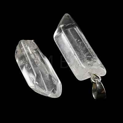 Natural Quartz Crystal Pendants G-G779-02P-1