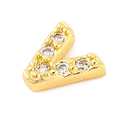 Rack Plating Brass Micro Pave Cubic Zirconia Cabochons KK-F874-04G-V-1