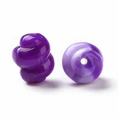 Two Tone Opaque Acrylic Beads OACR-P013-31A-1