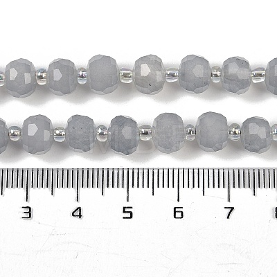 Natural Grey Agate Beads Strands G-H057-A11-01-1