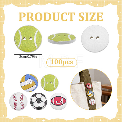2 Bags 2-Holes Wood Buttons WOOD-WR0001-31A-1