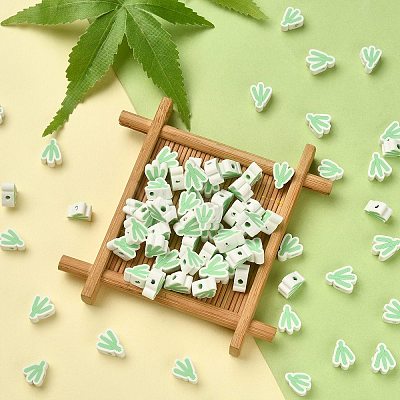 100Pcs Cactus Shape Polymer Clay Beads CLAY-CJC0003-02-1