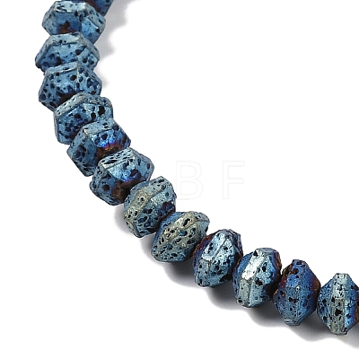 Electroplated Natural Lava Rock Beads Strands G-A234-F02-01-1