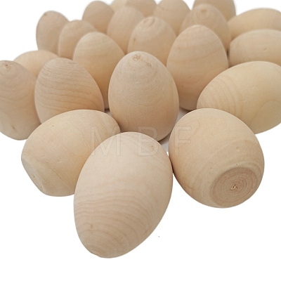 Unfinished Wooden Simulated Egg Display Decorations EAER-PW0001-114-1