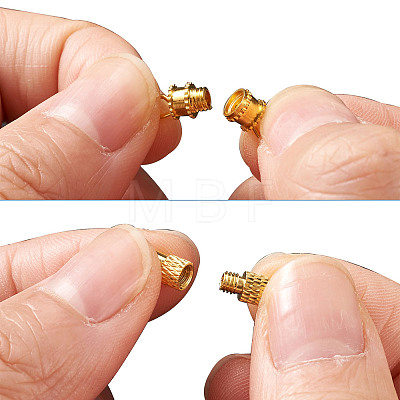  Jewelry Brass Screw Clasps KK-PJ0001-03G-1