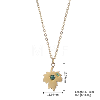 304 Stainless Steel Pave Cubic Zirconia Pendant Necklaces for Women WG4D9D9-02-1