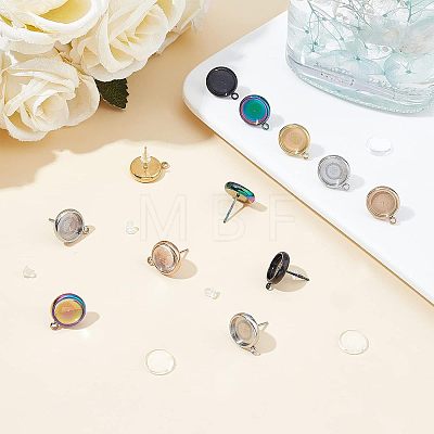 Unicraftale DIY Stud Earring Making Kits DIY-UN0002-28-1