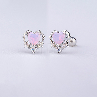 Brass Pave Pink Cubic Zirconia Cartilage Earrings FS-WGEDAE7-09-1