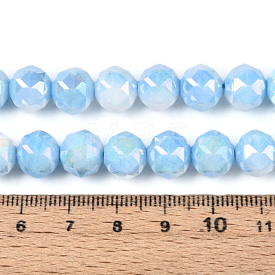 Anti-Tarnish Electroplate Glass Beads Strands GLAA-N010-10mm-06-1