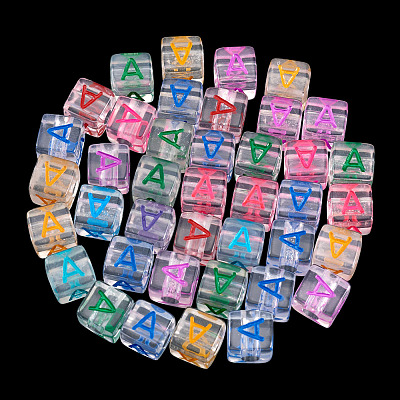 50Pcs Acrylic European Beads MACR-TADJ0001-13A-1
