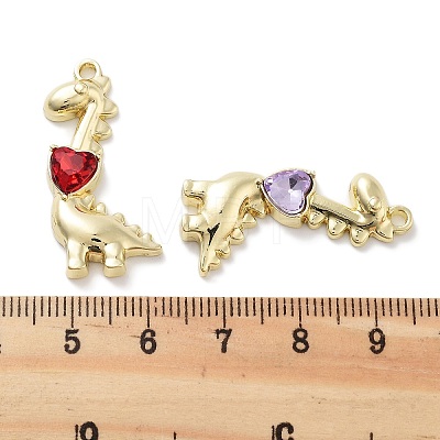 Rack Plating Alloy Rhinestone Pendants PALLOY-F311-20G-1