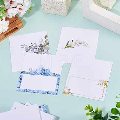 80 Sheets 4 Styles Rectangle Paper Table Place Cards AJEW-TA0003-61-1